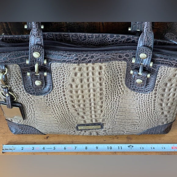 Etienne Agner Leather Zip Top Closure Purse Tote Handbag Brown - Gorgeous! - Picture 13 of 16